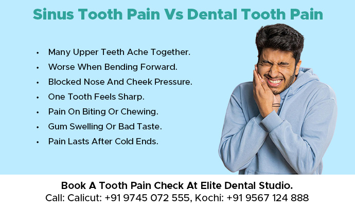 sinus tooth pain vs dental tooth pain